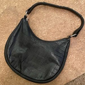Maurizio Taiuti leather y2k half circle shoulder bag